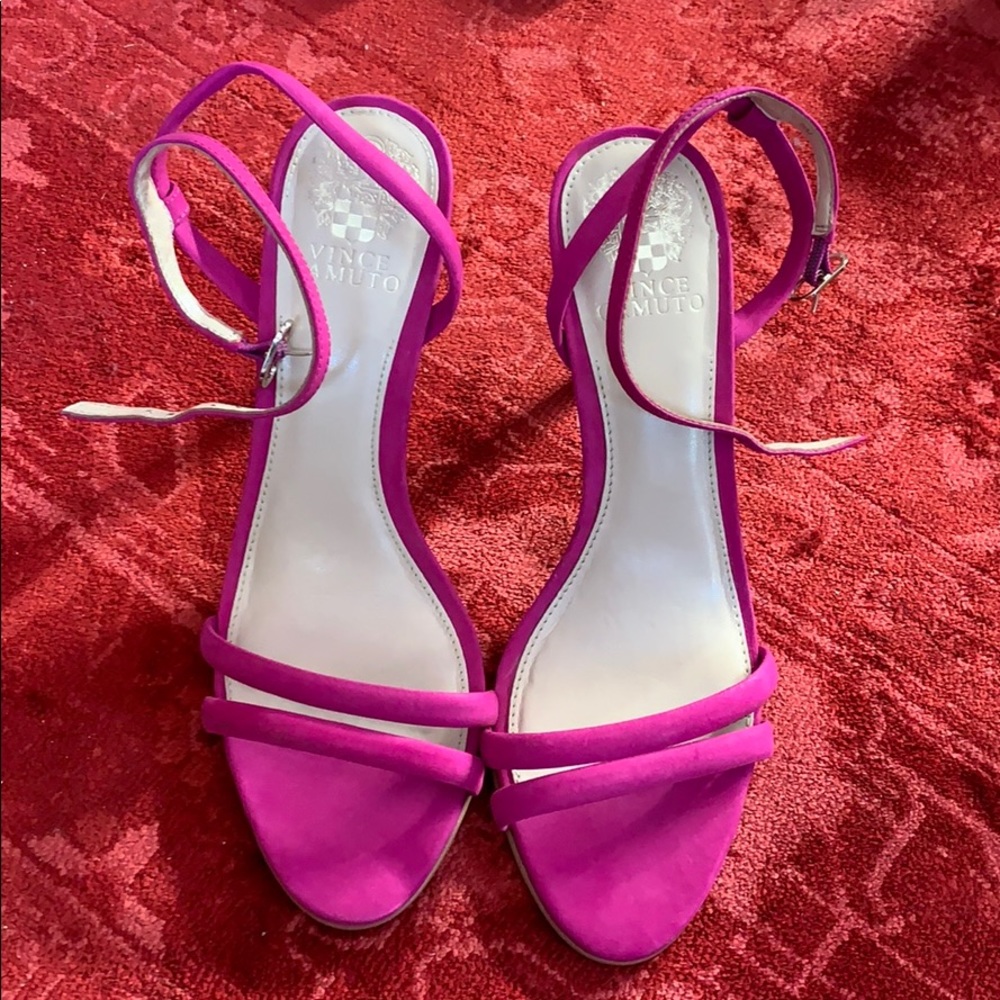 NTW Vince Camuto Hot Pink Strappy Heels